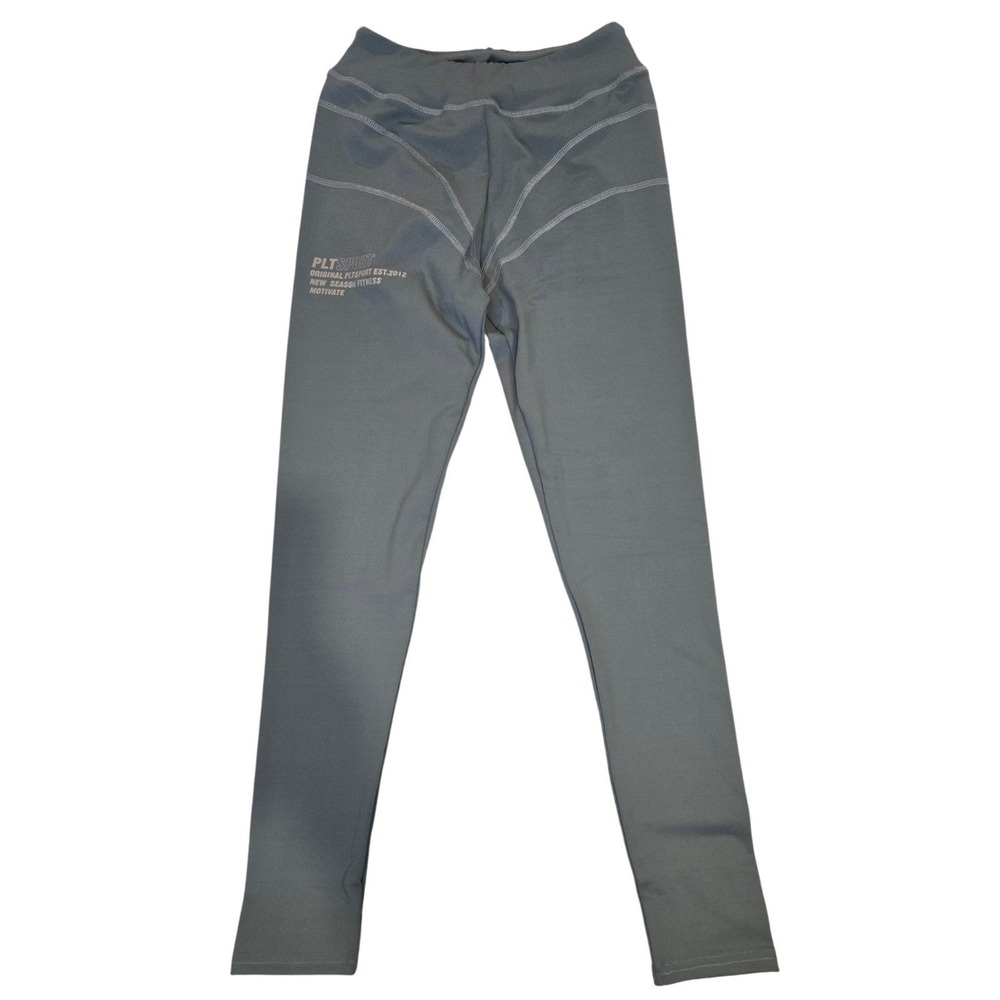 PrettyLittleThing Sport Steel Blue Stitch‎ Detail Gym Leggings US 4 CMQ2790